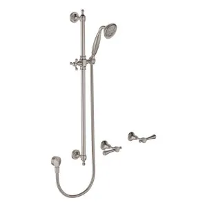 Lillian Lever Rail Shower Set, Brushed Nickel by Fienza, a Shower Heads & Mixers for sale on Style Sourcebook