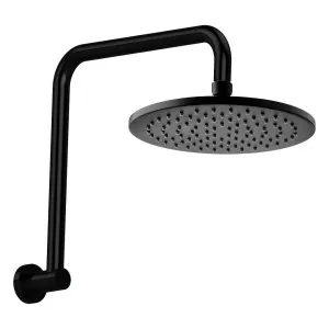 Hustle Round Gooseneck Shower Arm Set, Matte Black by Fienza, a Shower Heads & Mixers for sale on Style Sourcebook