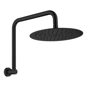 Kaya Gooseneck Shower Arm Set, Matte Black by Fienza, a Shower Heads & Mixers for sale on Style Sourcebook