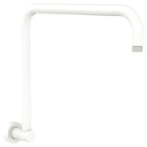 Round Fixed Gooseneck Shower Arm, Matte White by Fienza, a Shower Heads & Mixers for sale on Style Sourcebook