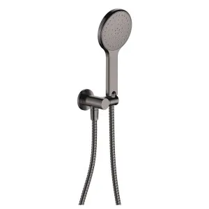 Kaya Hand Shower, Round Plate, Gun Metal by Fienza, a Shower Heads & Mixers for sale on Style Sourcebook