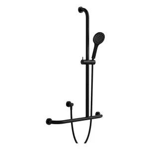 Hustle Care Inverted T Rail Shower, Right-Hand, Matte Black by Fienza, a Shower Heads & Mixers for sale on Style Sourcebook