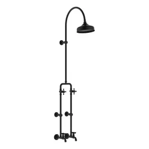 Lillian Exposed Rail Shower & Bath Set, Matte Black by Fienza, a Shower Heads & Mixers for sale on Style Sourcebook