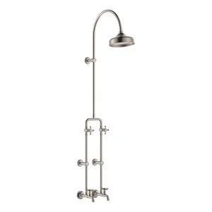 Lillian Exposed Rail Shower & Bath Set, Brushed Nickel by Fienza, a Shower Heads & Mixers for sale on Style Sourcebook