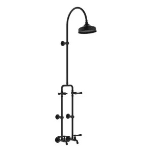 Lillian Lever Exposed Rail Shower & Bath Set, Matte Black by Fienza, a Shower Heads & Mixers for sale on Style Sourcebook