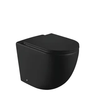 Koko Matte Black Wall-Faced Toilet Suite S-Trap Pan Seat Only by Fienza, a Toilets & Bidets for sale on Style Sourcebook