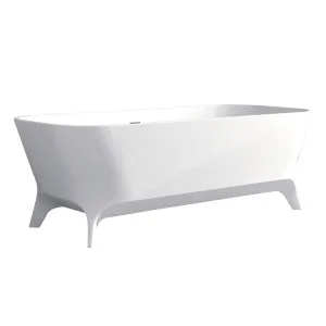 Hampton Cast Stone Solid Surface Bath 1600mm Matte White by Fienza, a Bathtubs for sale on Style Sourcebook