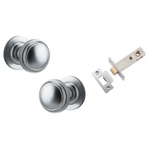 Paddington Knob Round Rose Passage Kit Brushed Chrome by Iver, a Door Hardware for sale on Style Sourcebook