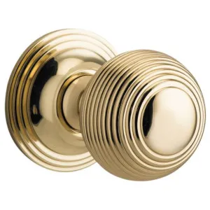 Guildford Knob Round Rose Polished Brass by Iver, a Door Hardware for sale on Style Sourcebook