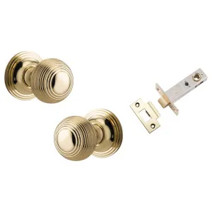 Guildford Knob Round Rose Passage Kit Polished Brass by Iver, a Door Hardware for sale on Style Sourcebook