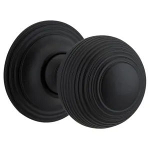 Guildford Knob Round Rose Matt Black by Iver, a Door Hardware for sale on Style Sourcebook