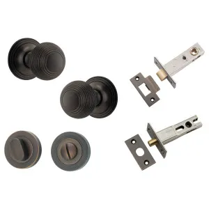 Guildford Knob Round Rose Privacy Kit w Separate Privacy Turn Signature Brass by Iver, a Door Hardware for sale on Style Sourcebook