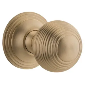 Guildford Knob Round Rose Brushed Brass by Iver, a Door Hardware for sale on Style Sourcebook