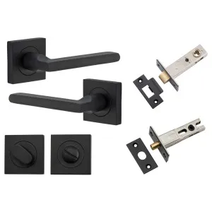 Baltimore Lever Square Rose Privacy Kit w Separate Privacy Turn Matt Black by Iver, a Door Hardware for sale on Style Sourcebook