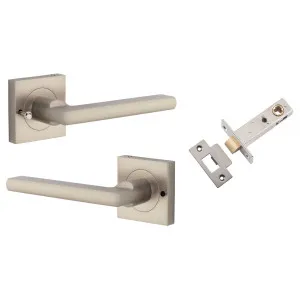Baltimore Lever Square Rose (Inbuilt Privacy) Satin Nickel by Iver, a Door Hardware for sale on Style Sourcebook