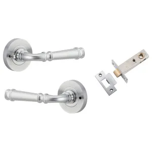 Verona Lever Round Rose (Inbuilt Privacy) Brushed Chrome by Iver, a Door Hardware for sale on Style Sourcebook