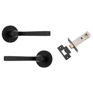 Annecy Lever Round Rose Passage Kit Matt Black by Iver, a Door Hardware for sale on Style Sourcebook