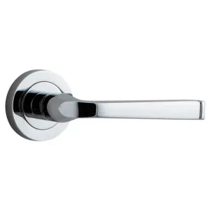 Annecy Lever - Round Rose Brushed Chrome by Iver, a Door Hardware for sale on Style Sourcebook