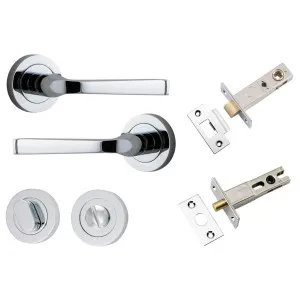 Annecy Lever Round Rose Privacy Kit w Separate Privacy Turn Polished Chrome by Iver, a Door Hardware for sale on Style Sourcebook
