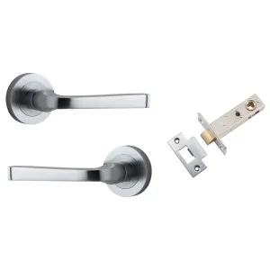 Annecy Lever Round Rose Passage Kit Brushed Chrome by Iver, a Door Hardware for sale on Style Sourcebook