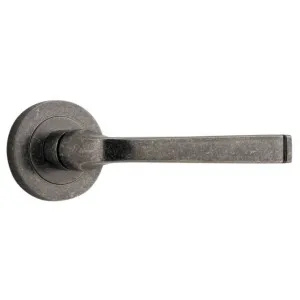 Annecy Round Rose Lever, Distressed Nickel by Iver, a Door Hardware for sale on Style Sourcebook