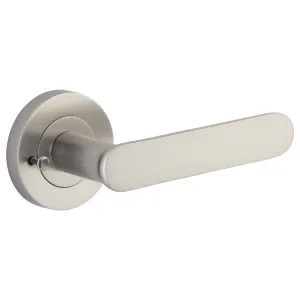 Bronte Lever Round Rose Privacy Kit (Inbuilt Privacy) Satin Nickel by Iver, a Door Hardware for sale on Style Sourcebook
