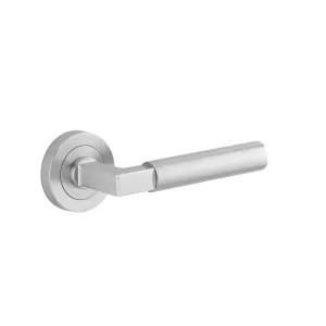 Berlin Lever Brushed Chrome Round Rose by Iver, a Door Hardware for sale on Style Sourcebook