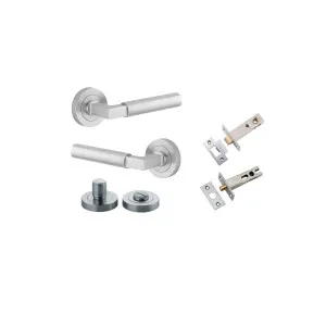 Berlin Lever Round Rose Privacy Kit Brushed Chrome by Iver, a Door Hardware for sale on Style Sourcebook