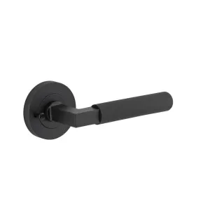 Brunswick Lever Round Rose Privacy Kit (Inbuilt Privacy) Matt Black by Iver, a Door Hardware for sale on Style Sourcebook