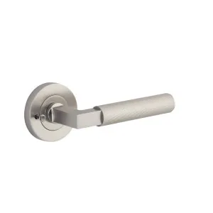 Brunswick Lever Round Rose Privacy Kit (Inbuilt Privacy) Satin Nickel by Iver, a Door Hardware for sale on Style Sourcebook