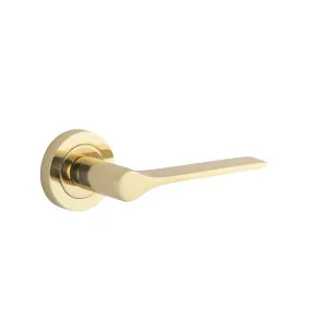 Como Lever Polished Brass Round Rose by Iver, a Door Hardware for sale on Style Sourcebook