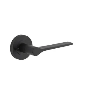 Como Lever Round Rose Privacy Kit (Inbuilt Privacy) Matt Black by Iver, a Door Hardware for sale on Style Sourcebook