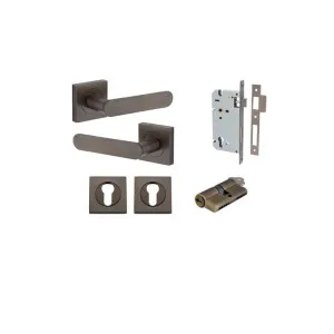 Bronte Lever Square Rose Entrance Kit w High Security Lock Signature Brass by Iver, a Door Hardware for sale on Style Sourcebook