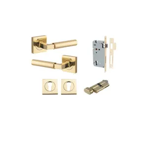 Berlin Lever Square Rose Entrance Kit w High Security Lock Polished Brass by Iver, a Door Hardware for sale on Style Sourcebook