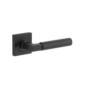 Berlin Lever Square Rose Privacy Kit (Inbuilt Privacy) Matt Black by Iver, a Door Hardware for sale on Style Sourcebook
