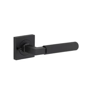 Brunswick Lever Square Rose Privacy Kit (Inbuilt Privacy) Matt Black by Iver, a Door Hardware for sale on Style Sourcebook
