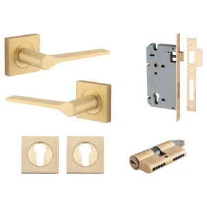Como Lever Square Rose Entrance Kit w High Security Lock Brushed Chrome by Iver, a Door Hardware for sale on Style Sourcebook