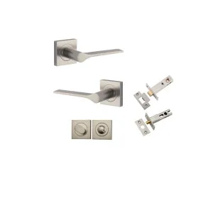 Como Lever Square Rose Privacy Kit Satin Nickel by Iver, a Door Hardware for sale on Style Sourcebook