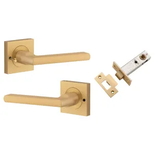Baltimore Lever Square Rose (Inbuilt Privacy) Brushed Brass by Iver, a Door Hardware for sale on Style Sourcebook