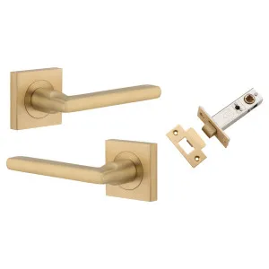 Baltimore Lever Square Rose Passage Kit Brushed Brass by Iver, a Door Hardware for sale on Style Sourcebook