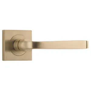Annecy Lever Square Rose Brushed Brass by Iver, a Door Hardware for sale on Style Sourcebook