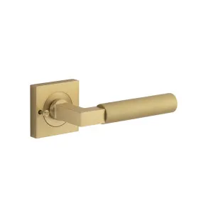 Berlin Lever Square Rose Privacy Kit (Inbuilt Privacy) Brushed Brass by Iver, a Door Hardware for sale on Style Sourcebook