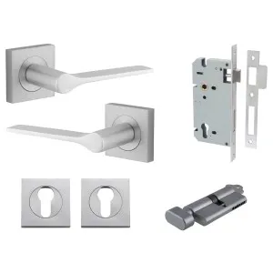 Como Lever Square Rose Entrance Kit w High Security Lock Brushed Brass by Iver, a Door Hardware for sale on Style Sourcebook