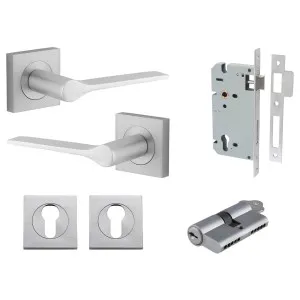 Como Lever Square Rose Entrance Kit w High Security Lock Brushed Brass by Iver, a Door Hardware for sale on Style Sourcebook