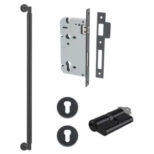 Brunswick Pull Handle 600mm Entrance Kit w Separate High Security Lock Matt Black by Iver, a Door Hardware for sale on Style Sourcebook