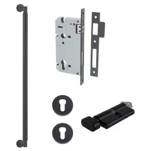 Brunswick Pull Handle 600mm Entrance Kit w Separate High Security Lock Matt Black by Iver, a Door Hardware for sale on Style Sourcebook