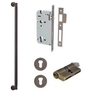 Berlin Pull Handle 600mm Entrance Kit w Separate High Security Lock Signature Brass by Iver, a Door Hardware for sale on Style Sourcebook