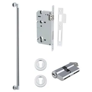 Berlin Pull Handle 600mm Entrance Kit w Separate High Security Lock Polished Chrome by Iver, a Door Hardware for sale on Style Sourcebook