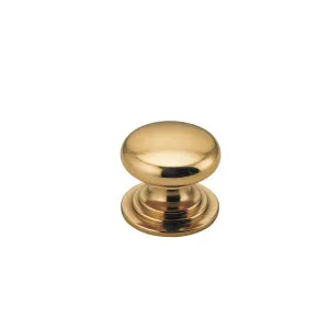 Sarlat Cupboard Knob P27xD32mm Polished Brass by Iver, a Cabinet Hardware for sale on Style Sourcebook