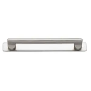 Baltimore Cabinet Pull with Backplate CTC160mm Satin Nickel by Iver, a Cabinet Hardware for sale on Style Sourcebook